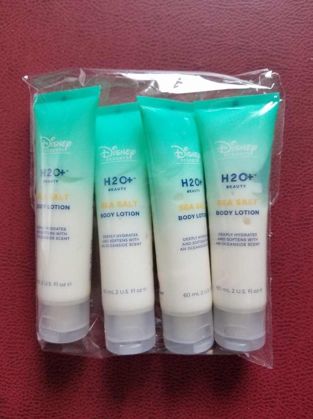 4 Disney H2O+ Beauty Sea Salt Body Lotion Travel Size 2 Fl Oz H20 Plus